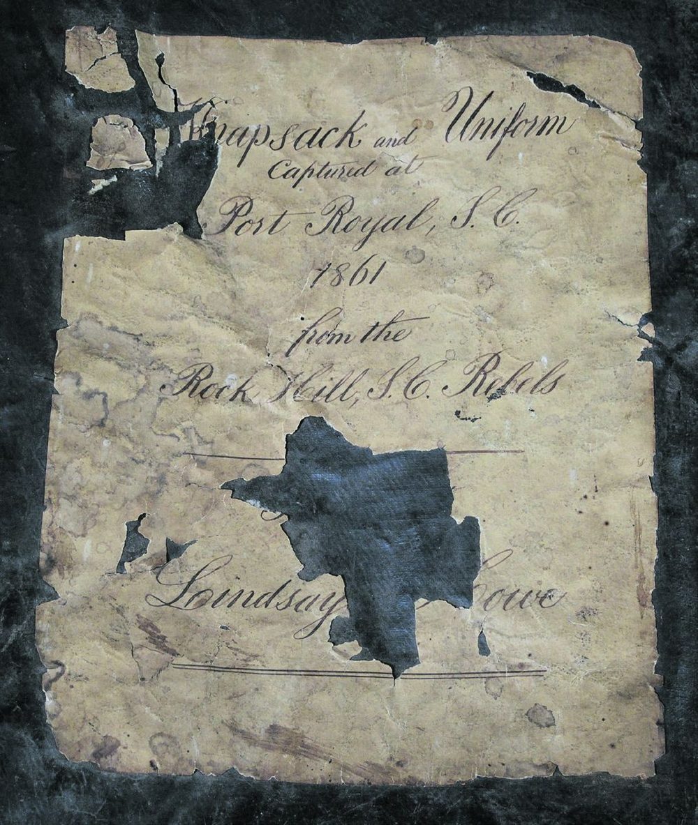 Identified Confederate Knapsack