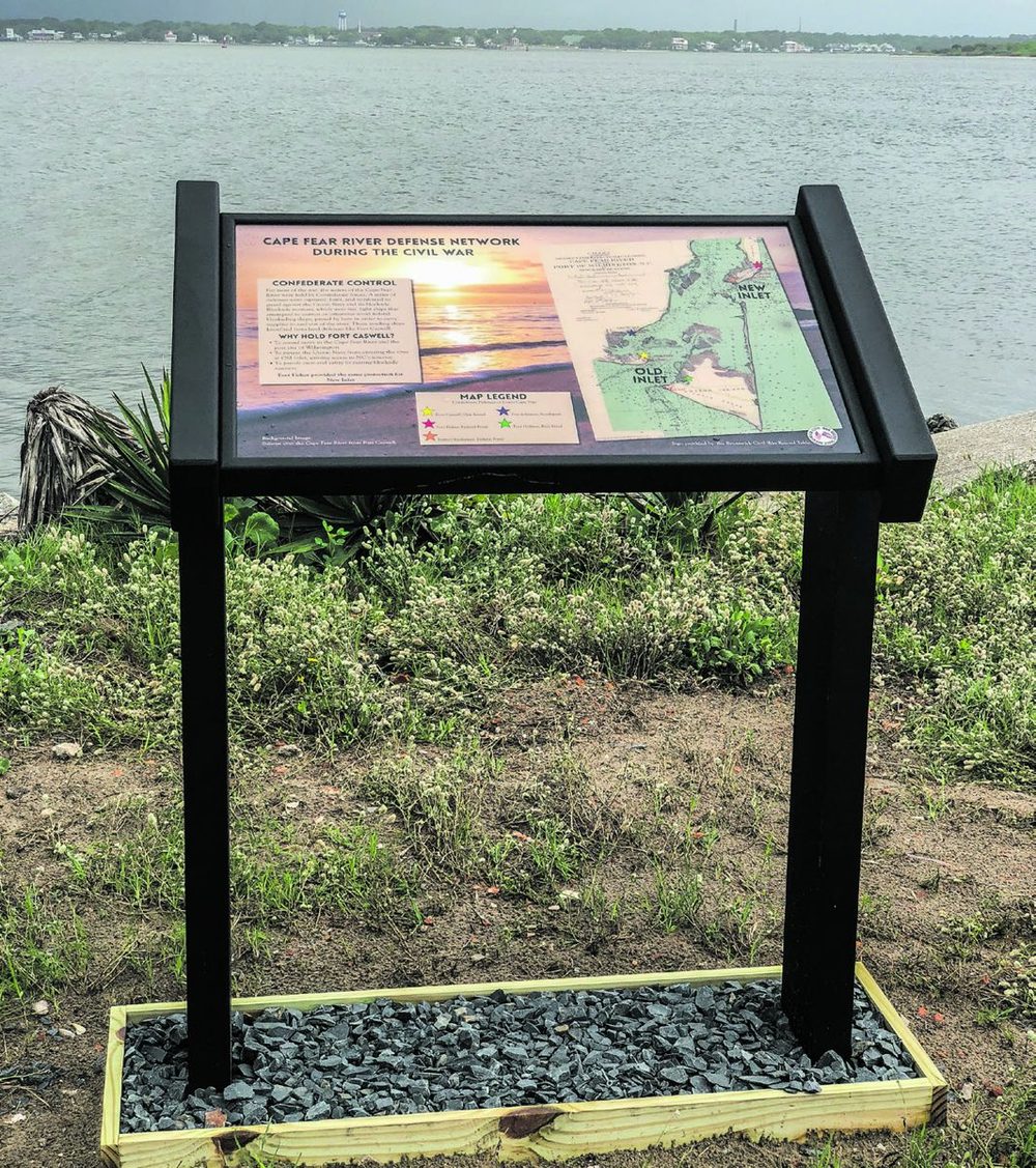 Brunswick CWRT Helps With Placing Interpretive Signs at Fort Caswell