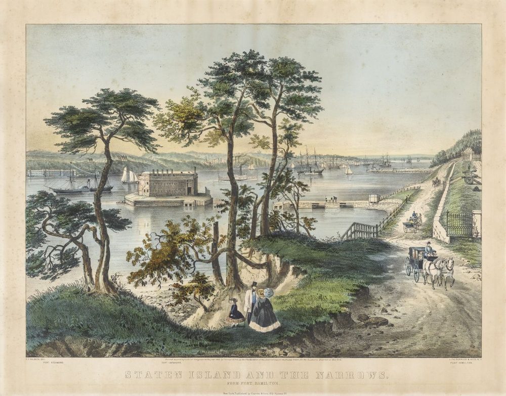Fort Hamilton, Currier & Ives, 1860