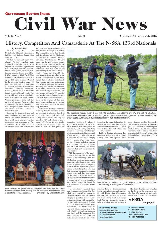 Civil War News July 2016 cover