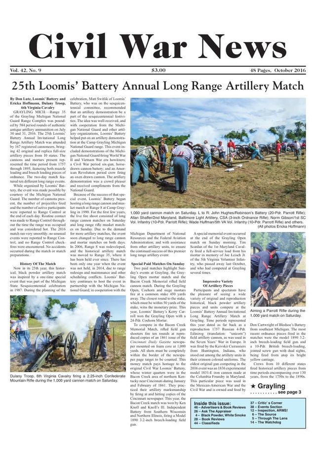 Civil War News October 2016 cover