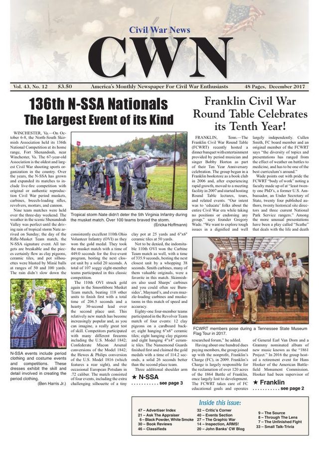 Civil War News December 2017 cover