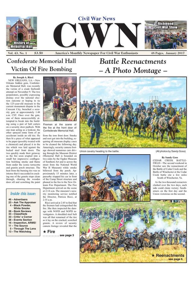 Civil War News January 2017 cover
