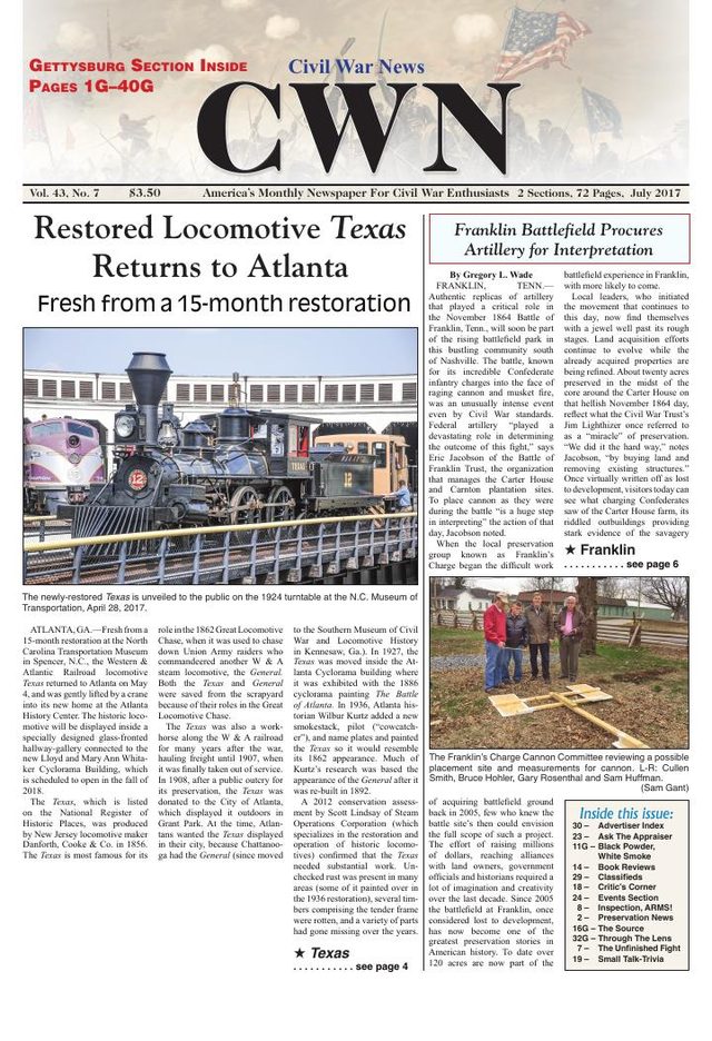 Civil War News July 2017 cover