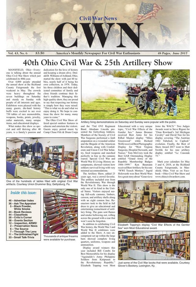 Civil War News June 2017 cover