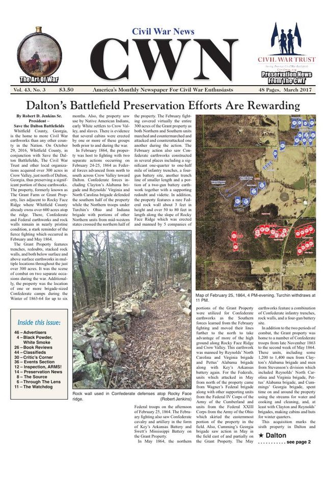 Civil War News March 2017 cover