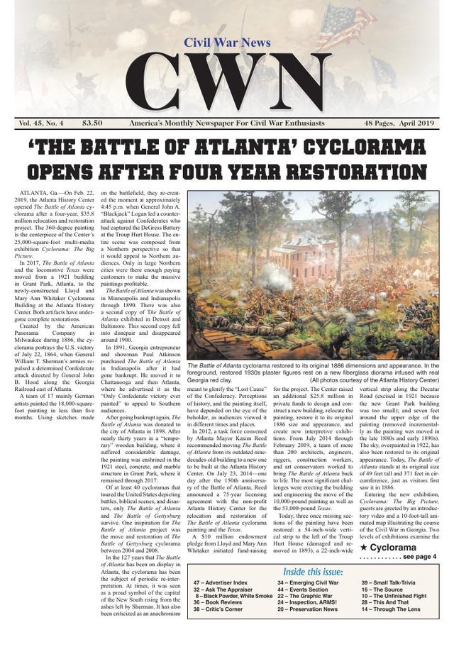 Civil War News April 2019 cover
