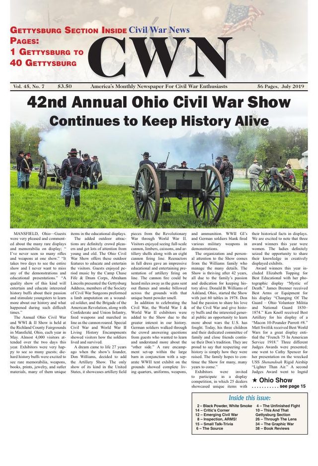 Civil War News July 2019 cover