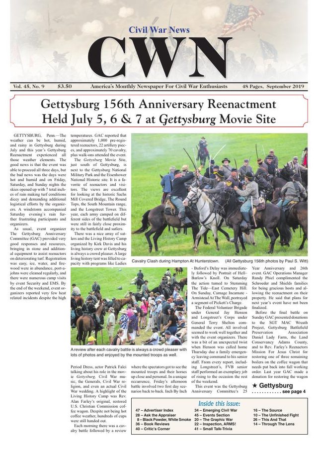 Civil War News September 2019 cover