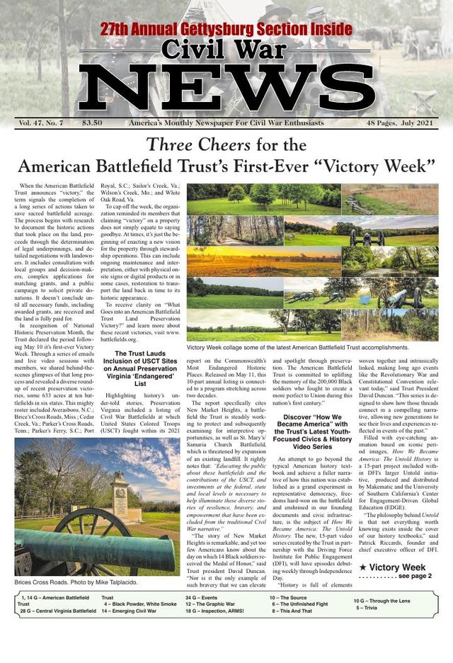 Civil War News July 2021 cover