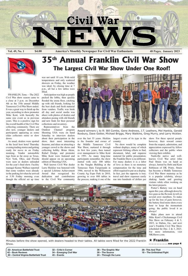 Civil War News January 2023 cover